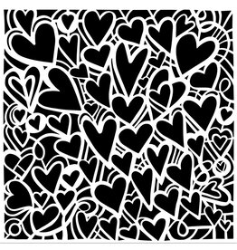CRAFTERS WORKSHOP THE CRAFTER'S WORKSHOP CATHLIN LARSEN HEARTFELT 6x6 STENCIL