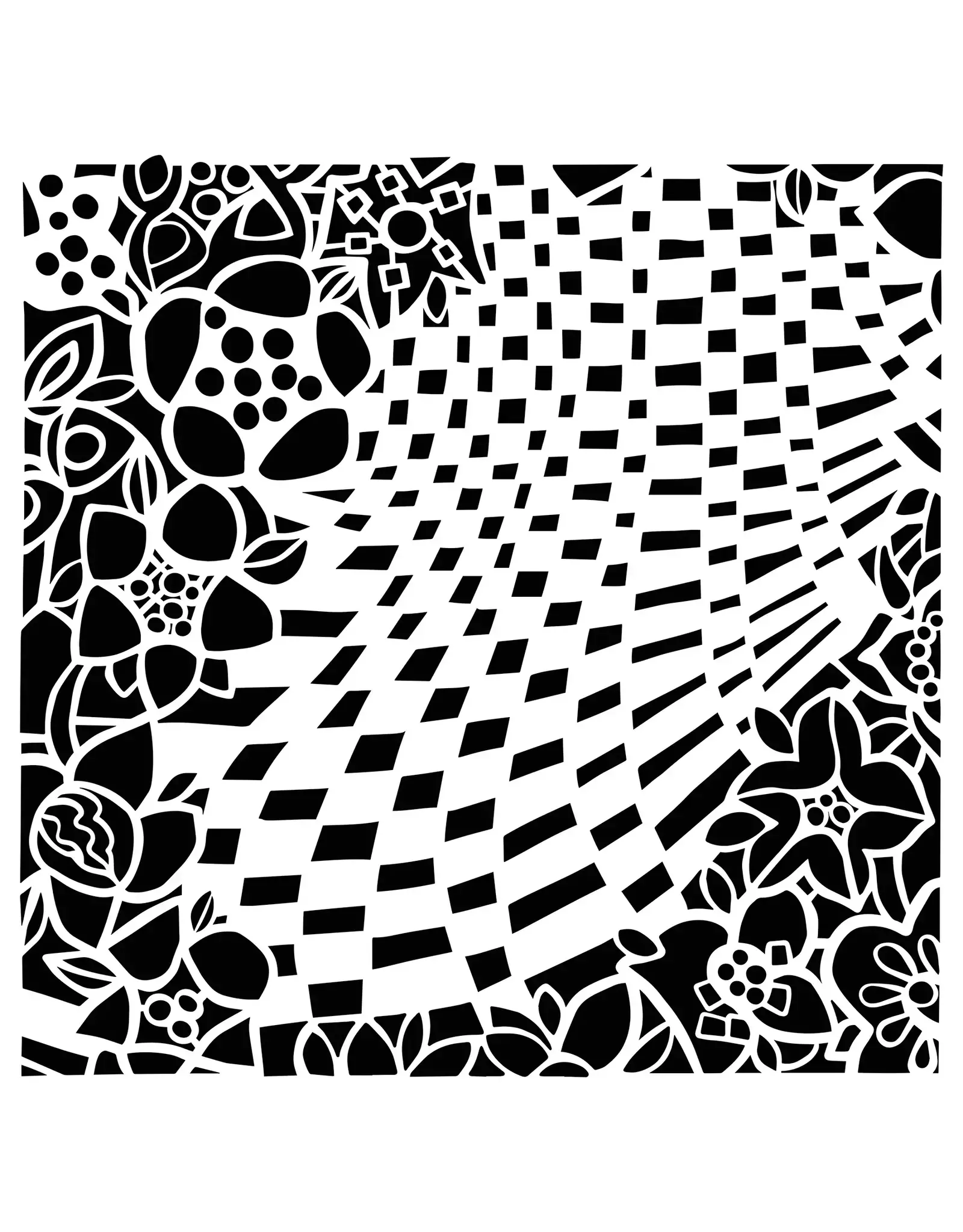 CRAFTERS WORKSHOP THE CRAFTER'S WORKSHOP CATHLIN LARSEN GARDEN PATH 6x6 STENCIL
