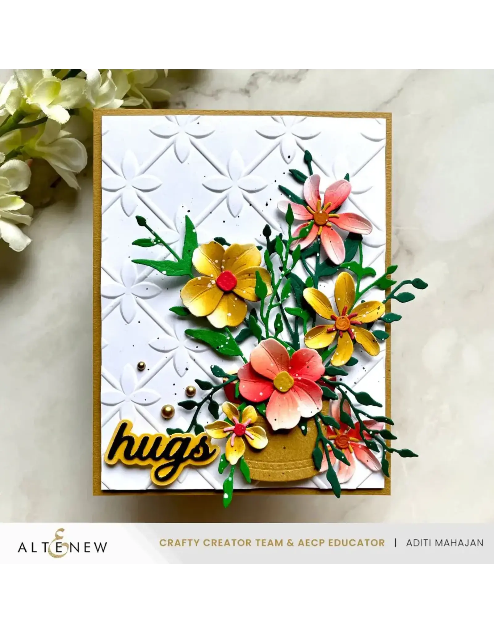 ALTENEW ALTENEW SATIN GOLD PEARL DOTS