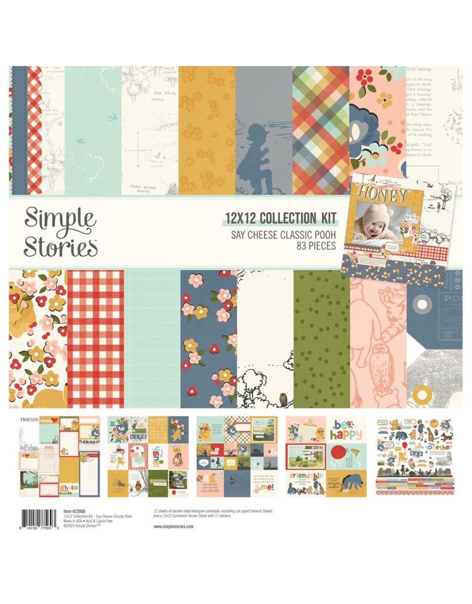 SIMPLE STORIES SIMPLE STORIES SAY CHEESE CLASSIC POOH 12x12 COLLECTION KIT