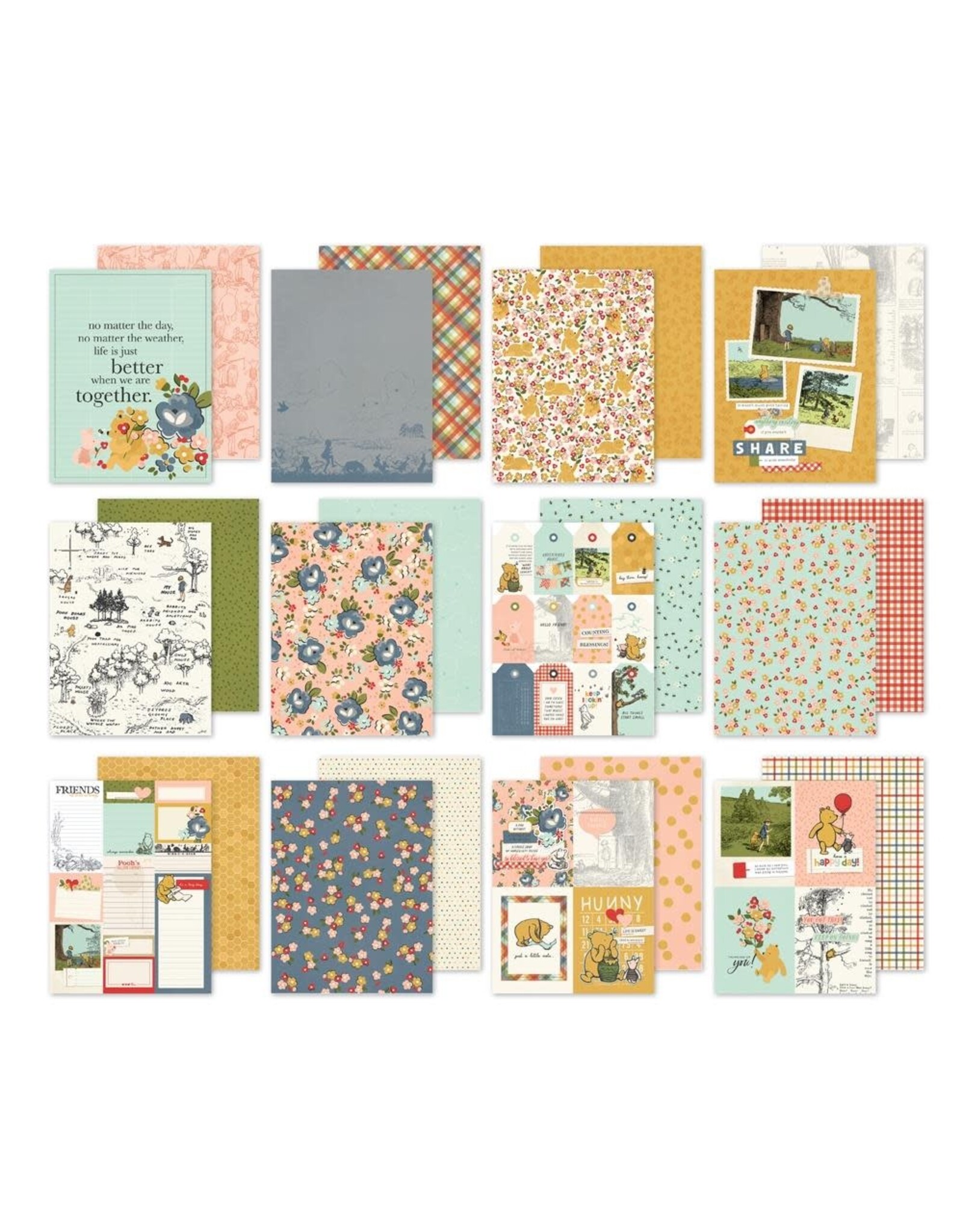 SIMPLE STORIES SIMPLE STORIES SAY CHEESE CLASSIC POOH 6x8 PAPER PAD 24 SHEETS