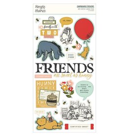 SIMPLE STORIES SIMPLE STORIES SAY CHEESE CLASSIC POOH 6x12 CHIPBOARD STICKERS 22/PK
