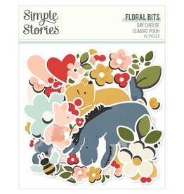SIMPLE STORIES SIMPLE STORIES SAY CHEESE CLASSIC POOH FLORAL BITS & PIECES 42/PK