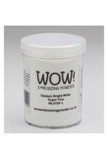 WOW! WOW! OPAQUE BRIGHT WHITE SUPER FINE EMBOSSING POWDER LARGE JAR 5.33OZ