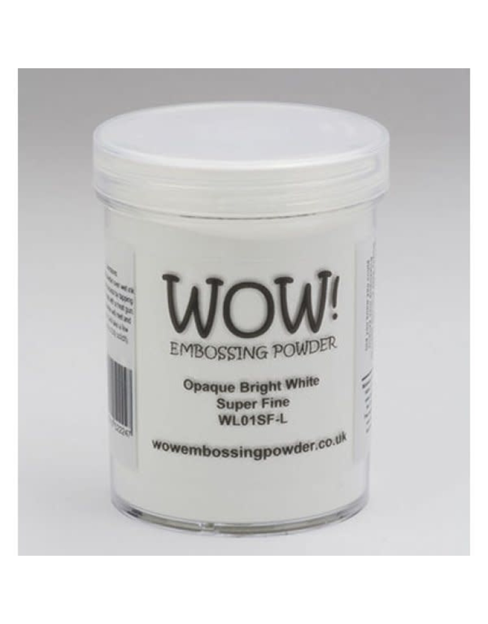 WOW! WOW! OPAQUE BRIGHT WHITE SUPER FINE EMBOSSING POWDER LARGE JAR 5.33OZ