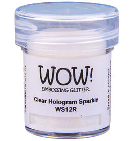 WOW! WOW! CLEAR HOLOGRAM SPARKLE EMBOSSING GLITTER 0.5OZ