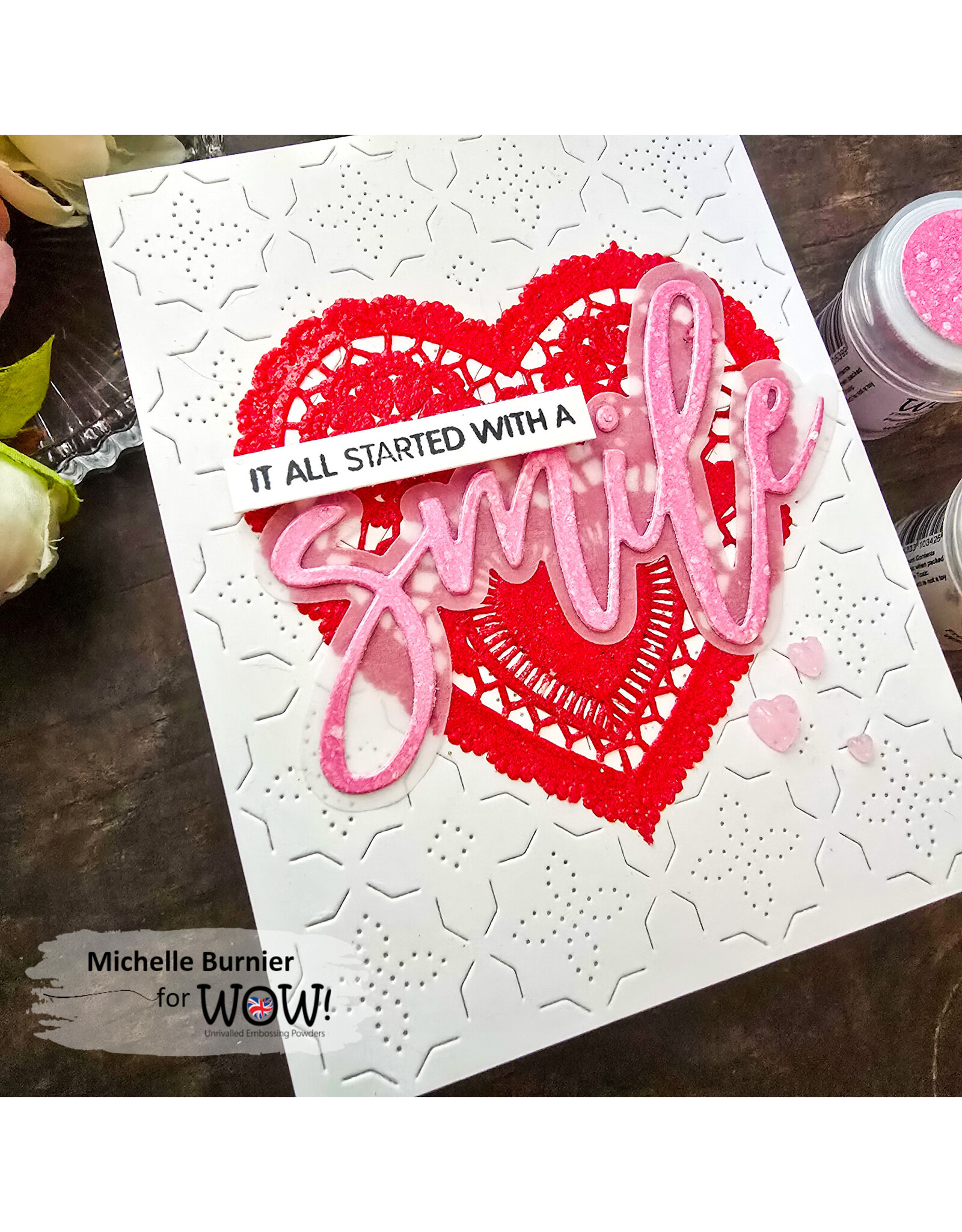 WOW! WOW! PASTEL ROSY GLOW ULTRA HIGH EMBOSSING POWDER 0.5OZ
