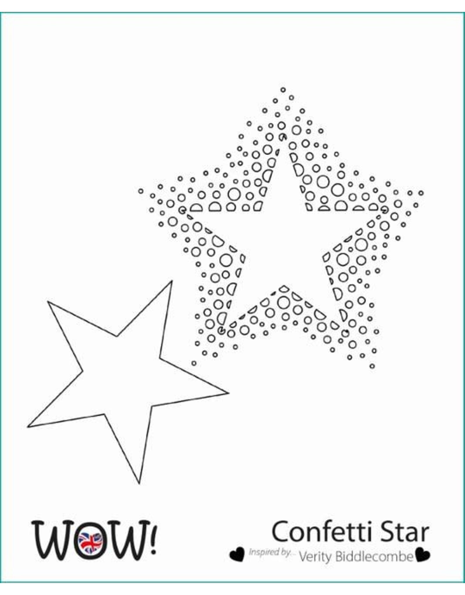 WOW! WOW! CONFETTI STAR 6x6 STENCIL SET