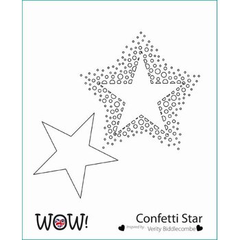 WOW! WOW! CONFETTI STAR 6x6 STENCIL SET