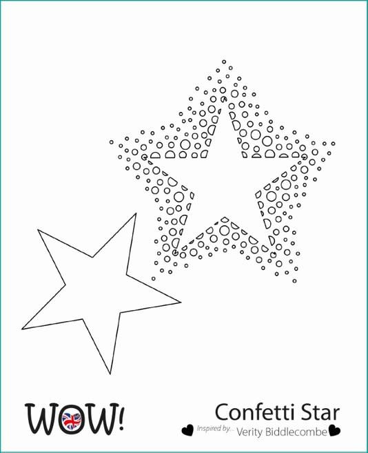 WOW! WOW! CONFETTI STAR 6x6 STENCIL SET
