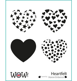 WOW! WOW! MARION EMBERSON HEARTFELT 6x6 STENCIL SET