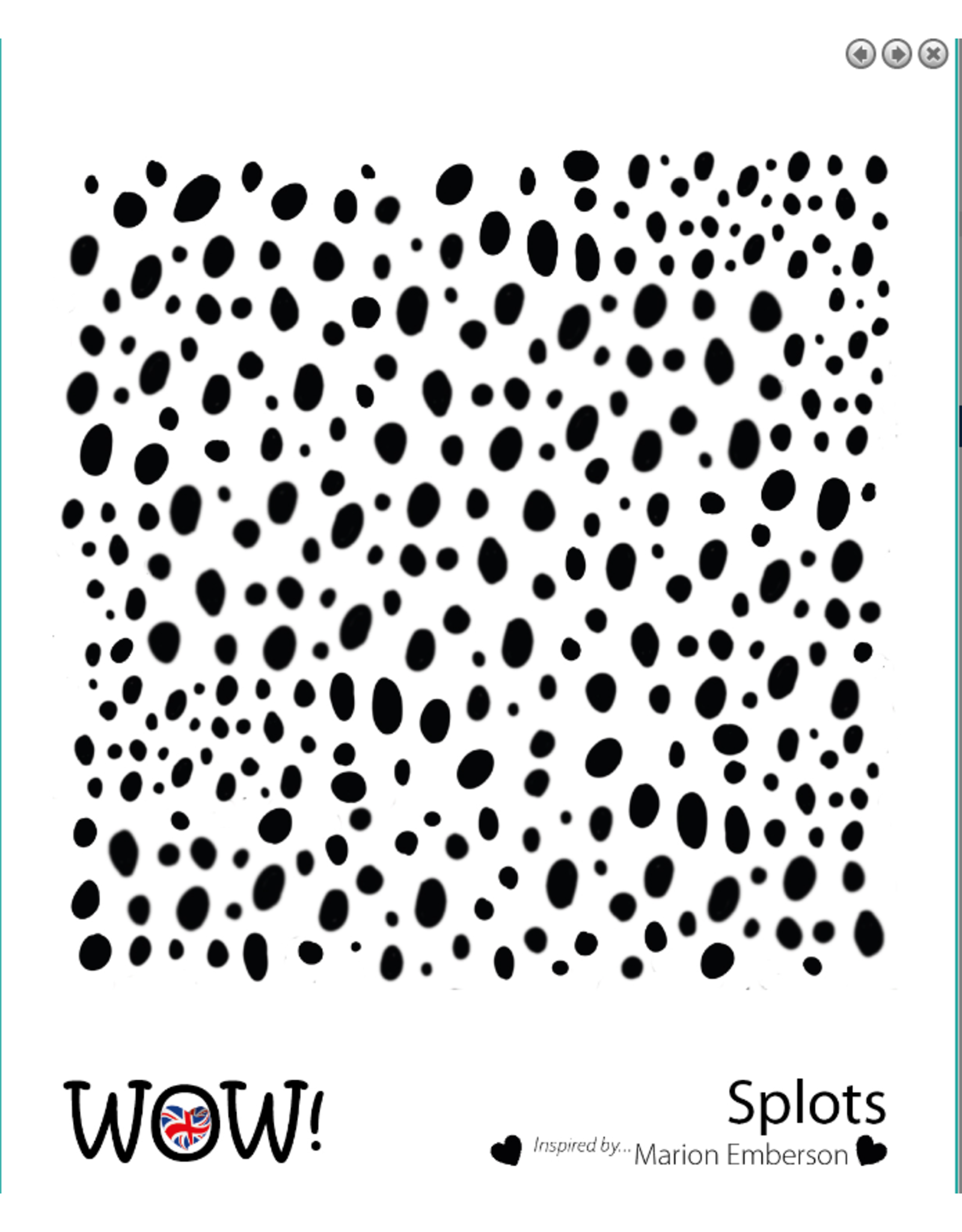 WOW! WOW! MARION EMBERSON SPLOTS 6x6 STENCIL