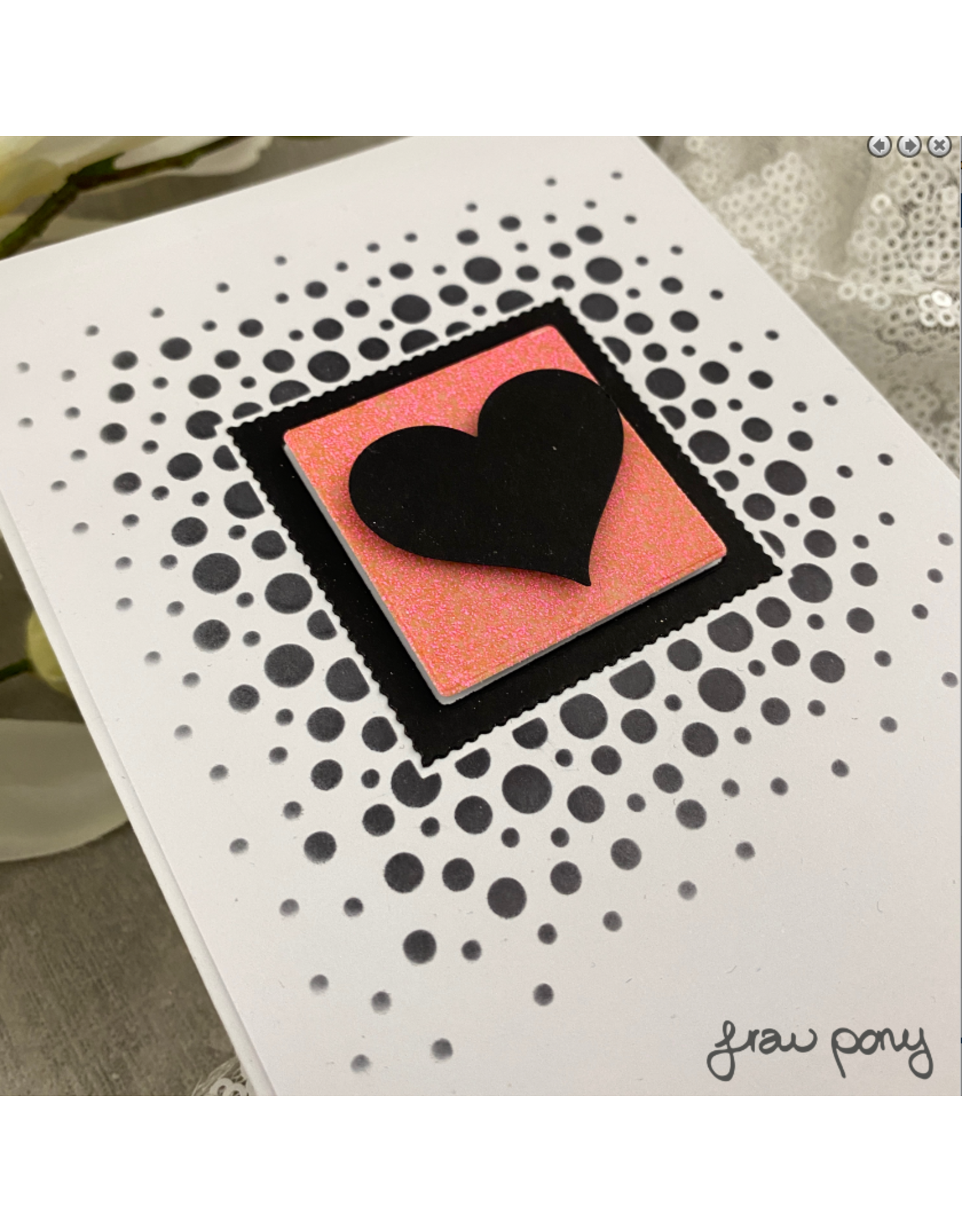 WOW! WOW! VERITY BIDDLECOMBE CONFETTI SQUARE 6x6 STENCIL SET
