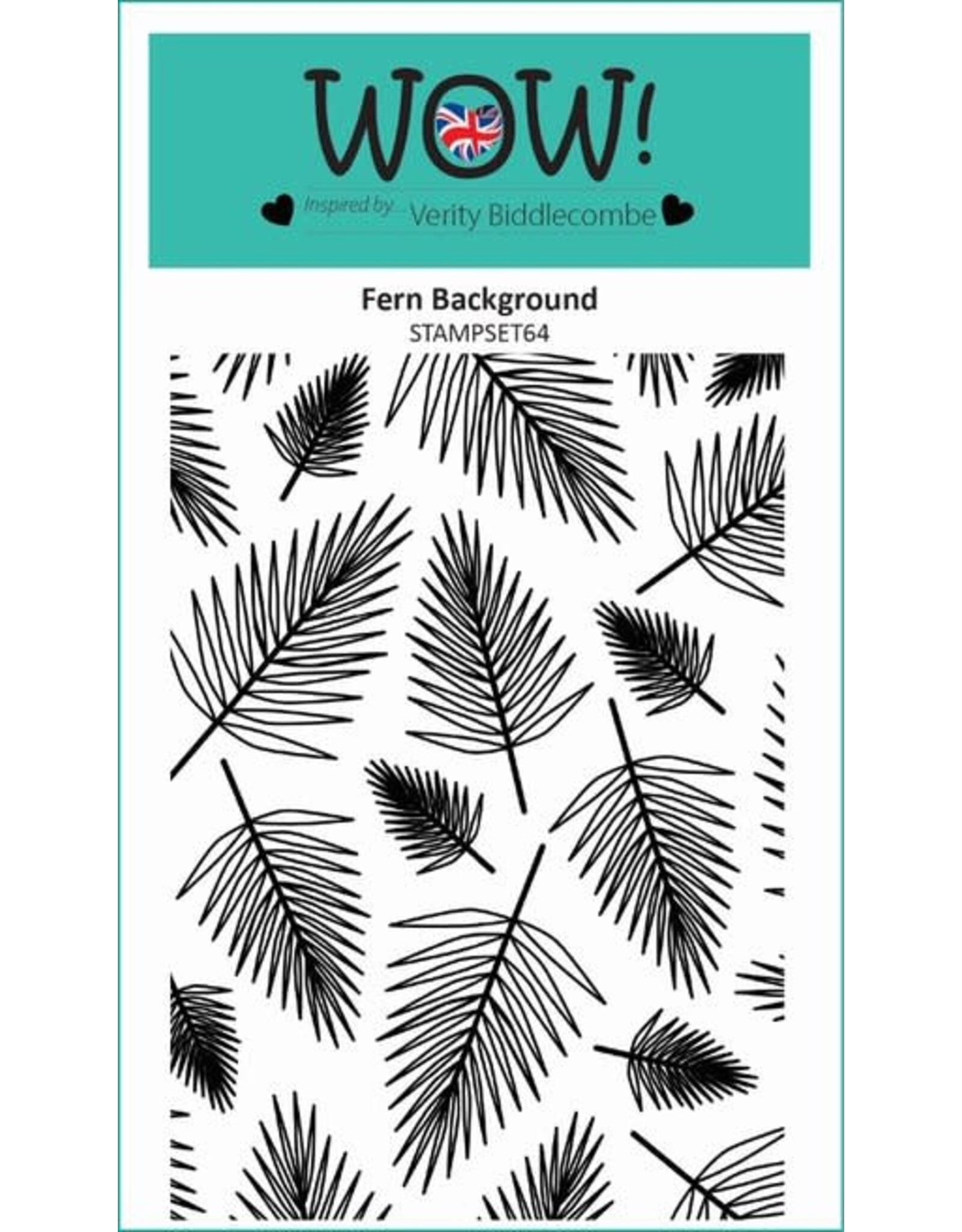 WOW! WOW! VERITY BIDDLECOMBE FERN BACKGROUND ACRYLIC STAMP