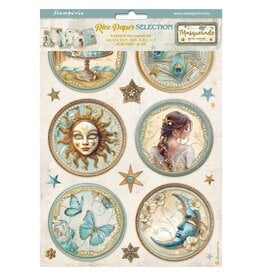 STAMPERIA STAMPERIA MASQUERADE ASSORTED A4 RICE PAPER 6/PK