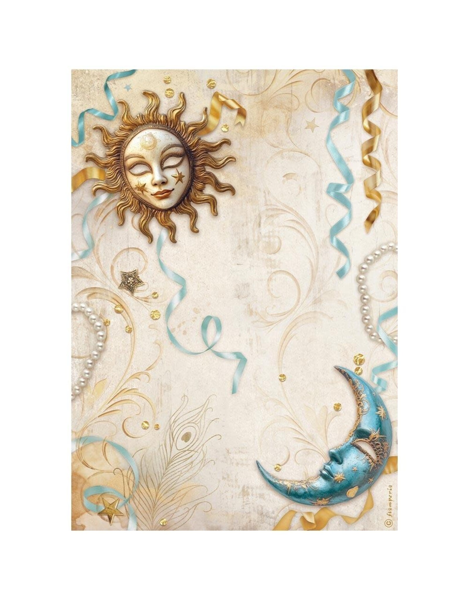 STAMPERIA STAMPERIA MASQUERADE ASSORTED A4 RICE PAPER 6/PK