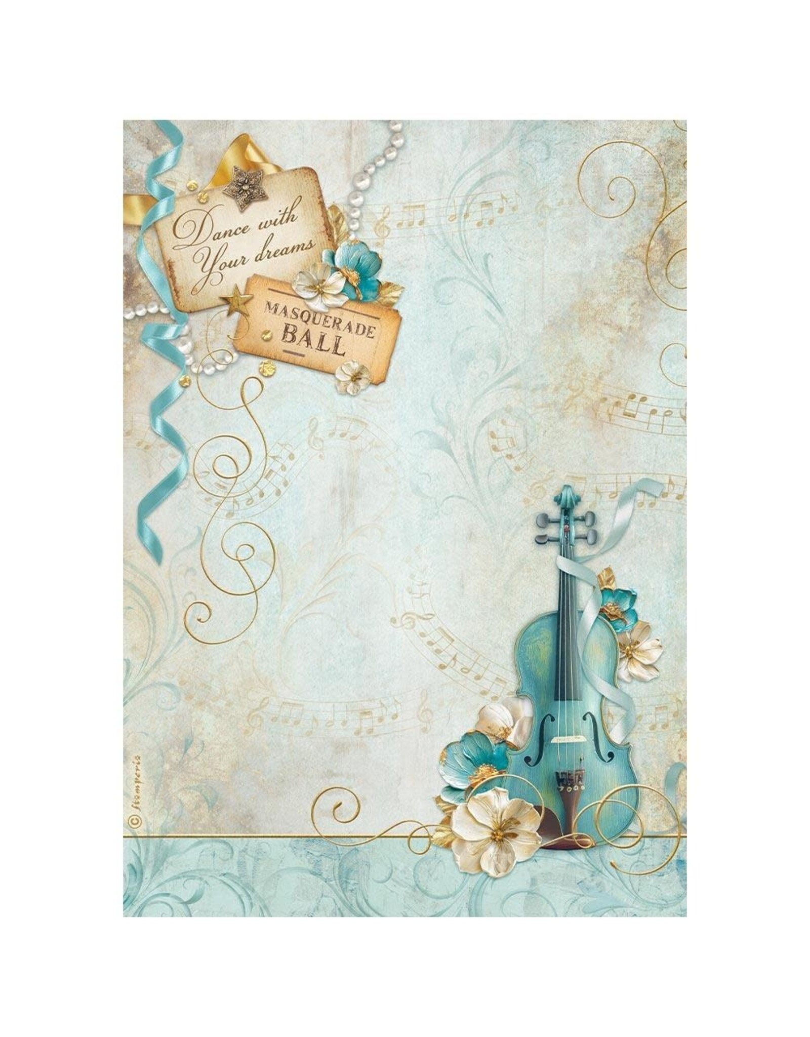 STAMPERIA STAMPERIA MASQUERADE ASSORTED A4 RICE PAPER 6/PK