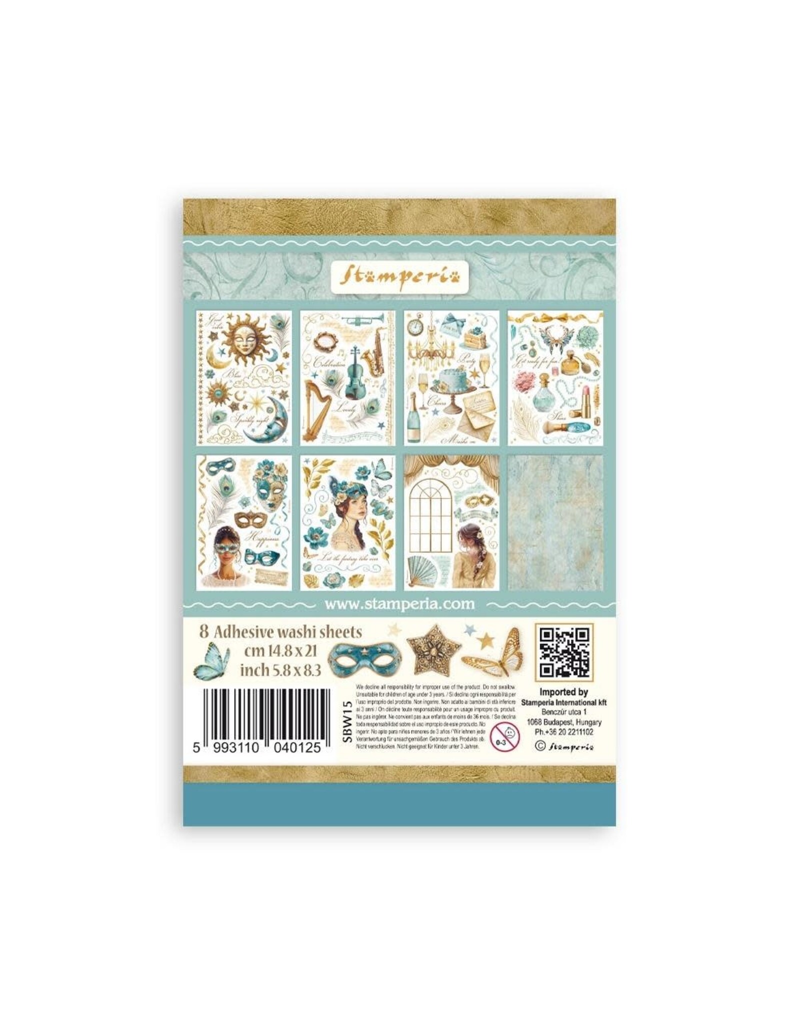 STAMPERIA STAMPERIA MASQUERADE A5 WASHI PAD