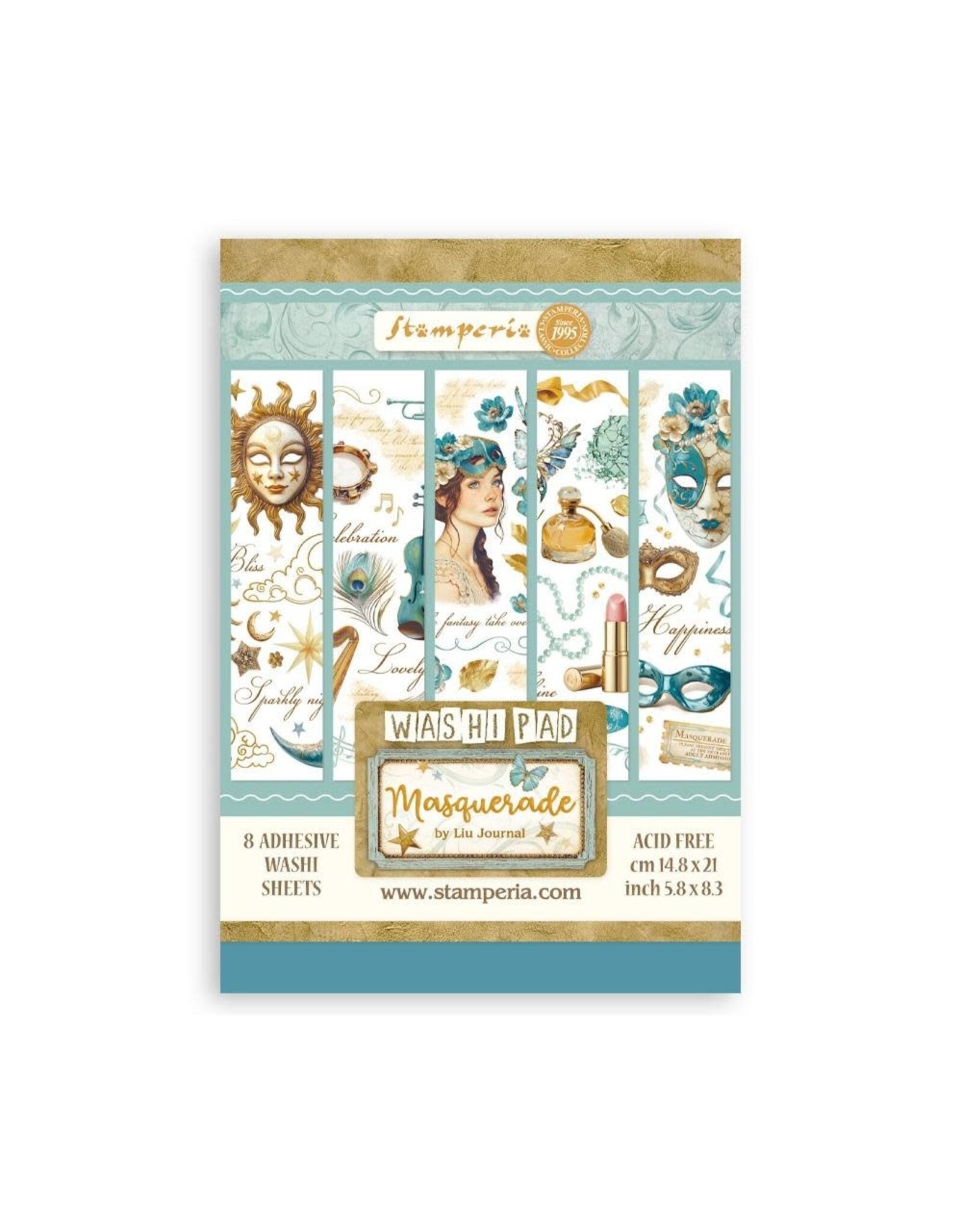 STAMPERIA STAMPERIA MASQUERADE A5 WASHI PAD