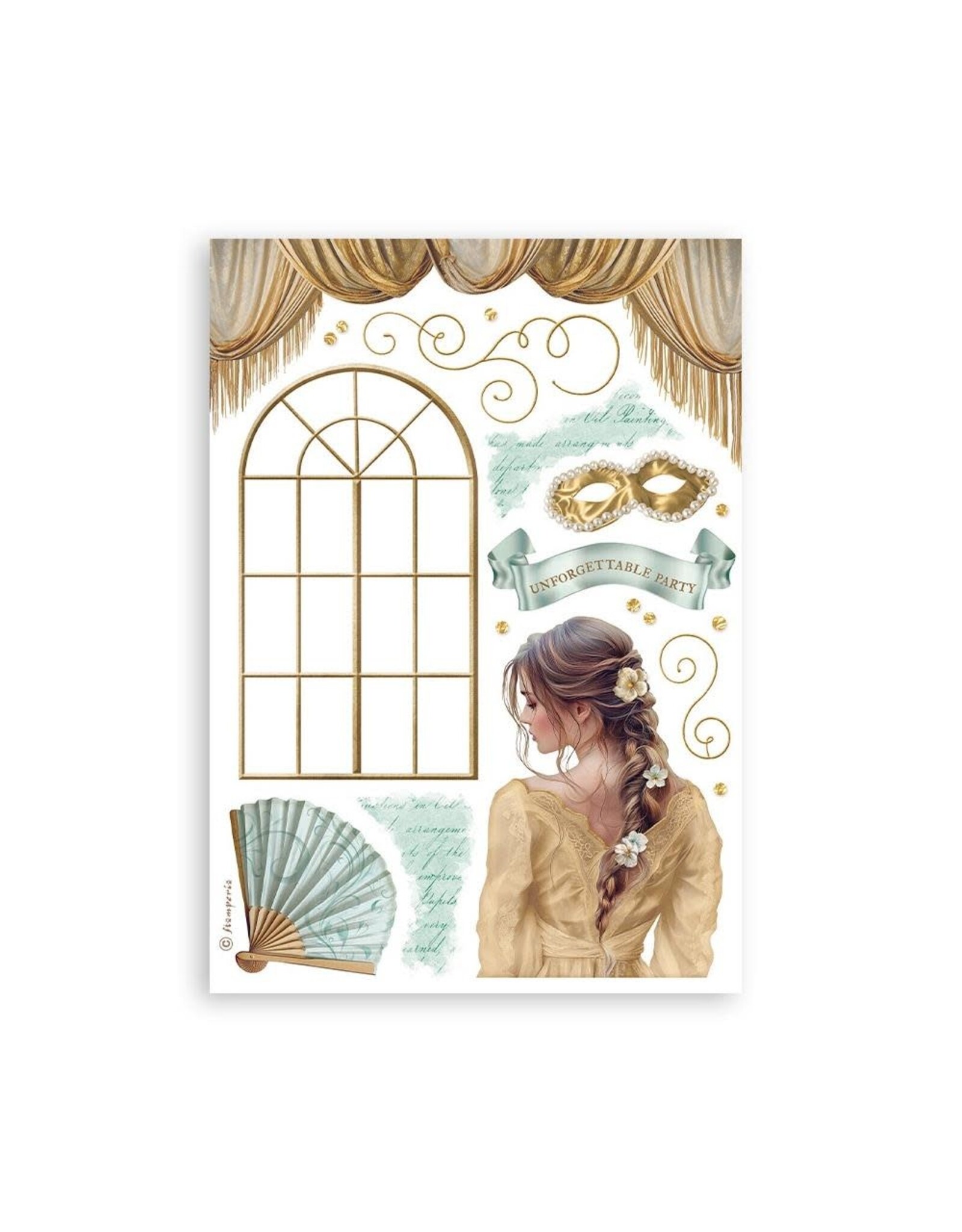 STAMPERIA STAMPERIA MASQUERADE A5 WASHI PAD