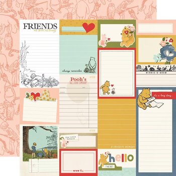 SIMPLE STORIES SIMPLE STORIES SAY CHEESE CLASSIC POOH JOURNAL ELEMENTS 12x12 CARDSTOCK