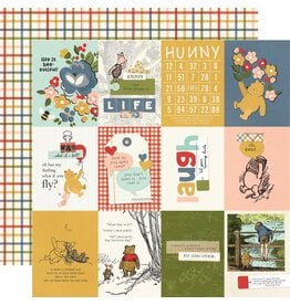 SIMPLE STORIES SIMPLE STORIES SAY CHEESE CLASSIC POOH 3x4 ELEMENTS 12x12 CARDSTOCK