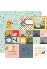 SIMPLE STORIES SIMPLE STORIES SAY CHEESE CLASSIC POOH 2x2/4x4 ELEMENTS 12x12 CARDSTOCK