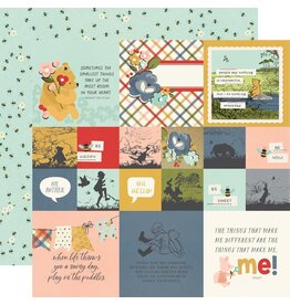 SIMPLE STORIES SIMPLE STORIES SAY CHEESE CLASSIC POOH 2x2/4x4 ELEMENTS 12x12 CARDSTOCK