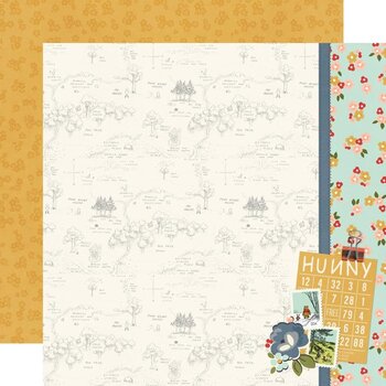 SIMPLE STORIES SIMPLE STORIES SAY CHEESE CLASSIC POOH SWEET AS HUNNY 12x12 CARDSTOCK