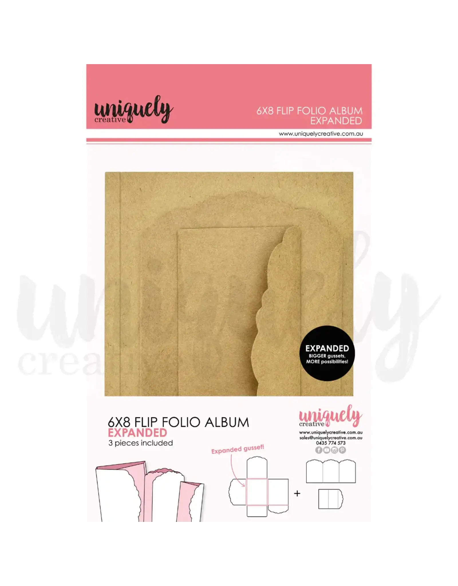 UNIQUELY CREATIVE UNIQUELY CREATIVE KRAFT EXPANDED 6X8 FLIP FOLIO ALBUM