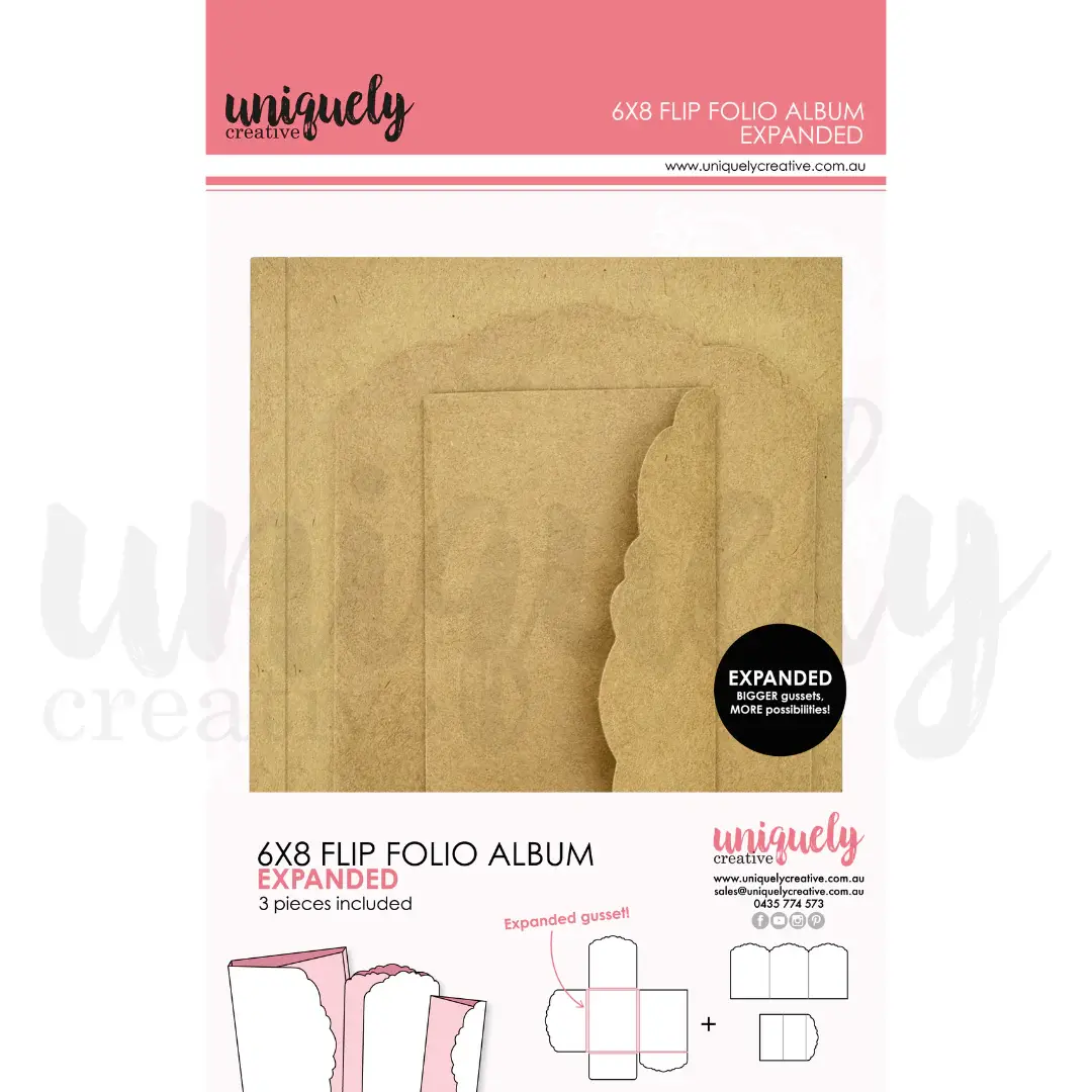 UNIQUELY CREATIVE UNIQUELY CREATIVE KRAFT EXPANDED 6X8 FLIP FOLIO ALBUM