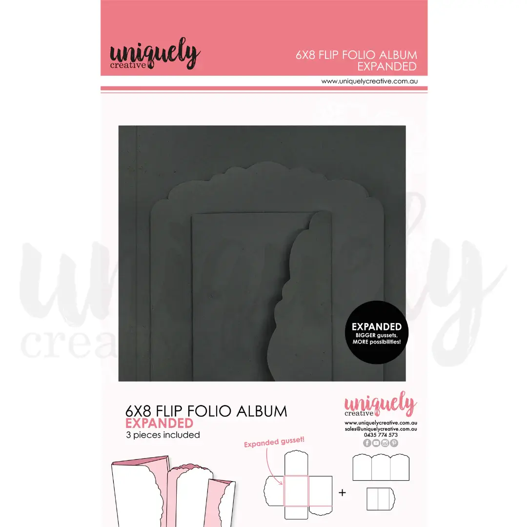 UNIQUELY CREATIVE UNIQUELY CREATIVE BLACK EXPANDED 6X8 FLIP FOLIO ALBUM