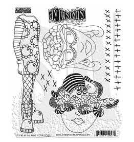 RANGER DYLUSIONS IT'S ALL IN THE MIND 8.5x7 CLING STAMP SET