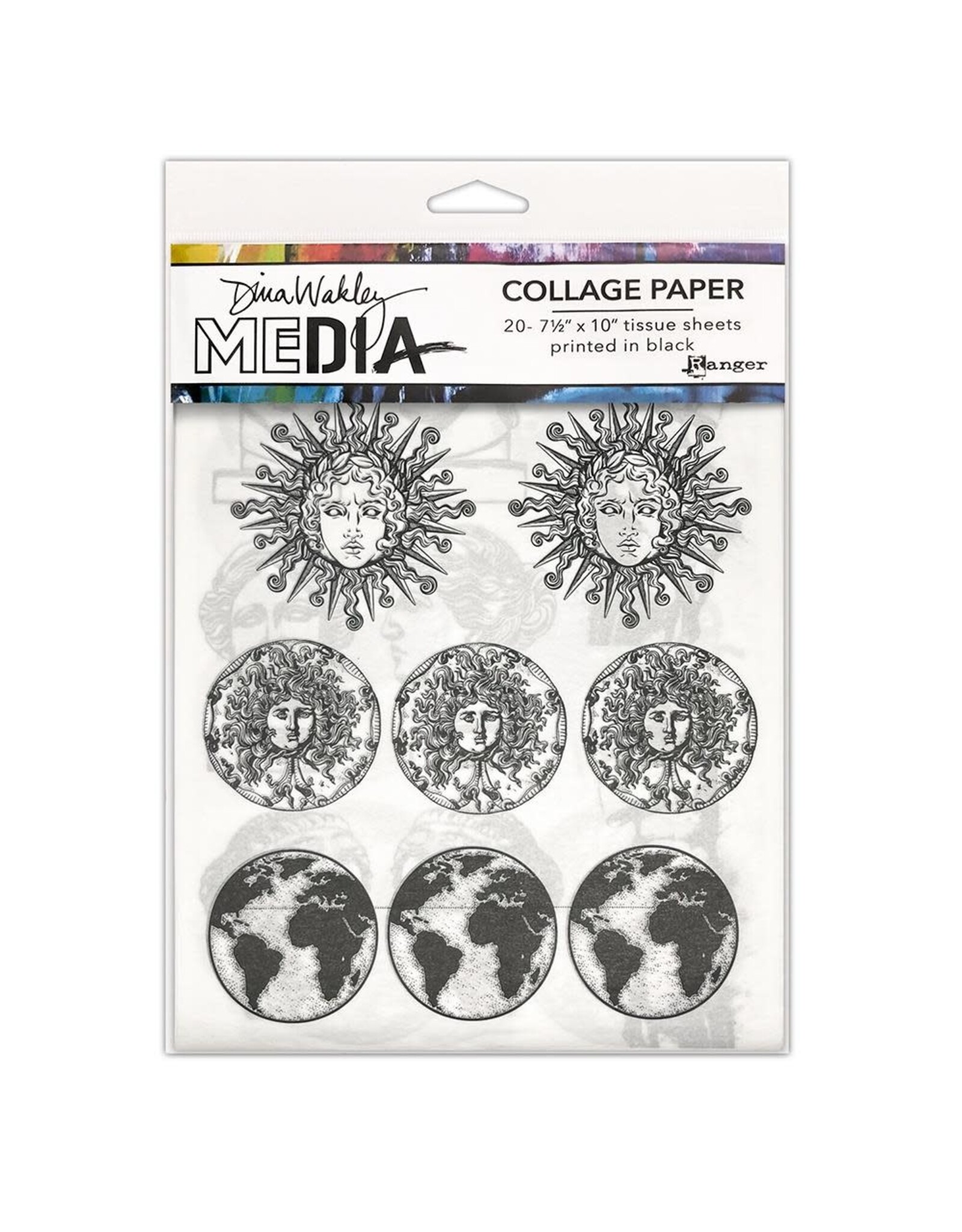RANGER RANGER DINA WAKLEY MEDIA COLLAGE TISSUE PAPER ANTIQUITIES 20PK 7.5X10