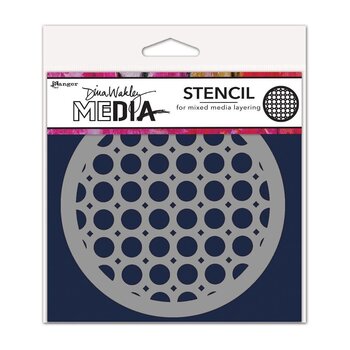 RANGER RANGER DINA WAKLEY MEDIA 5"X5" STENCIL RATTAN COASTER
