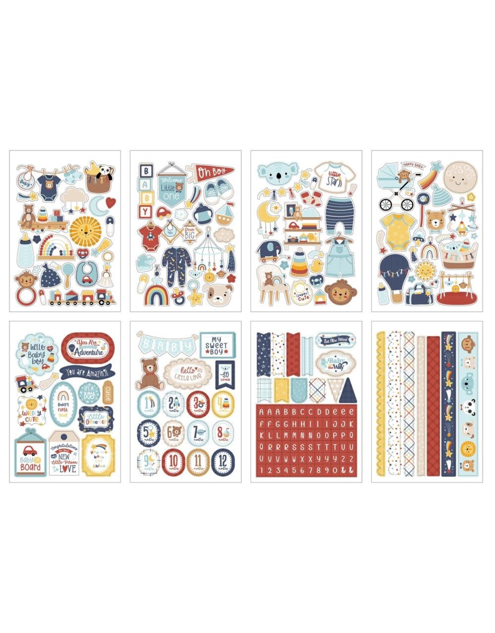 ECHO PARK PAPER ECHO PARK BABY ON BOARD BOY 6x8 STICKER BOOK