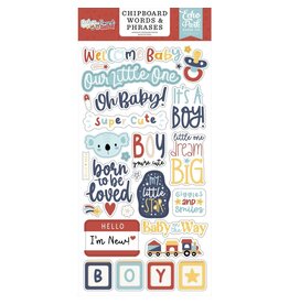 ECHO PARK PAPER ECHO PARK BABY ON BOARD BOY 6x13 CHIPBOARD WORDS & PHRASES
