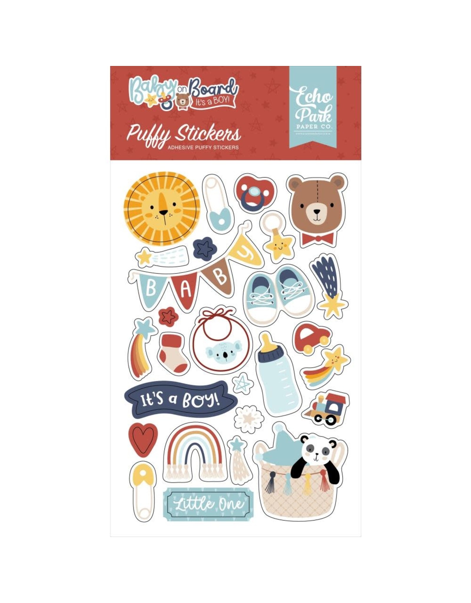 ECHO PARK PAPER ECHO PARK BABY ON BOARD BOY PUFFY STICKERS