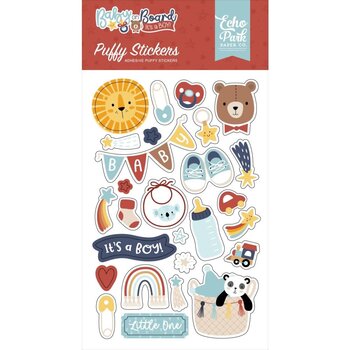 ECHO PARK PAPER ECHO PARK BABY ON BOARD BOY PUFFY STICKERS
