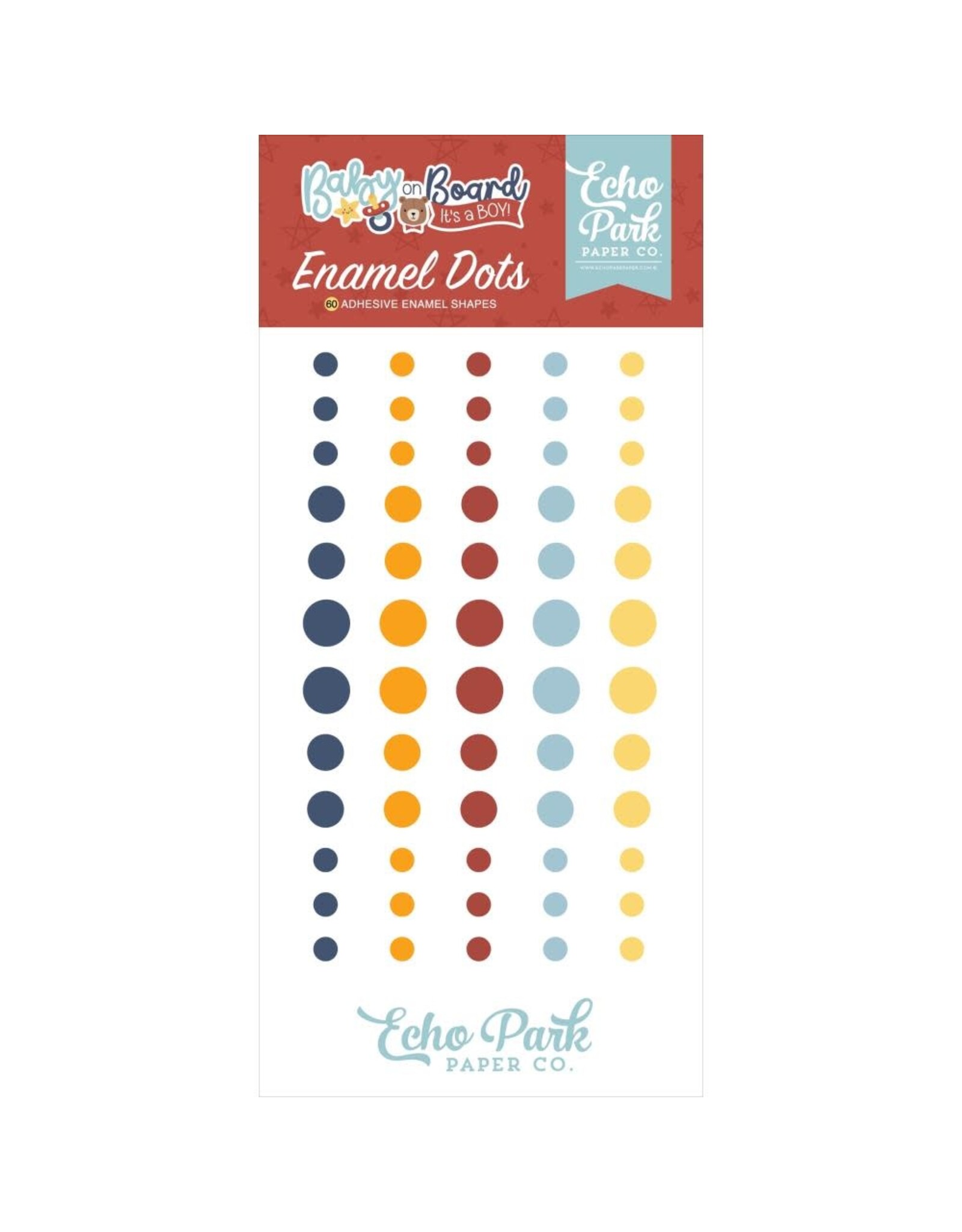 ECHO PARK PAPER ECHO PARK BABY ON BOARD BOY ENAMEL DOTS