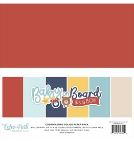 ECHO PARK PAPER ECHO PARK BABY ON BOARD BOY 12x12 SOLIDS PAPER PACK