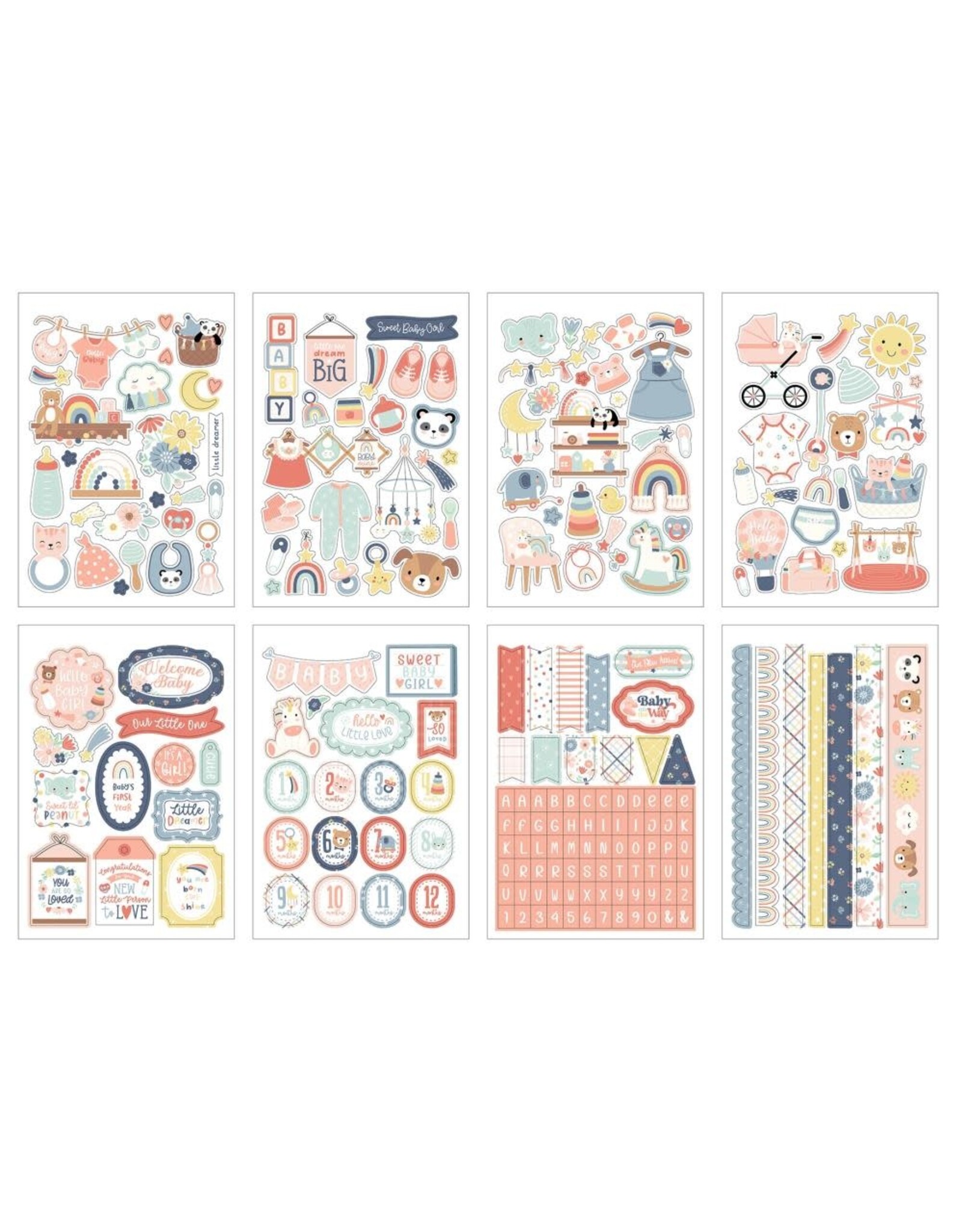 ECHO PARK PAPER ECHO PARK BABY ON BOARD GIRL 6x8 STICKER BOOK