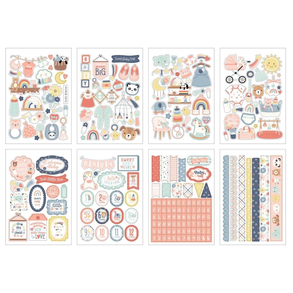 ECHO PARK PAPER ECHO PARK BABY ON BOARD GIRL 6x8 STICKER BOOK