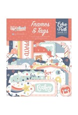 ECHO PARK PAPER ECHO PARK BABY ON BOARD GIRL FRAMES & TAGS EPHEMERA DIE-CUTS