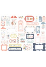 ECHO PARK PAPER ECHO PARK BABY ON BOARD GIRL FRAMES & TAGS EPHEMERA DIE-CUTS