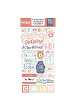 ECHO PARK PAPER ECHO PARK BABY ON BOARD GIRL 6x13 CHIPBOARD WORDS & PHRASES