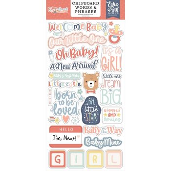 ECHO PARK PAPER ECHO PARK BABY ON BOARD GIRL 6x13 CHIPBOARD WORDS & PHRASES