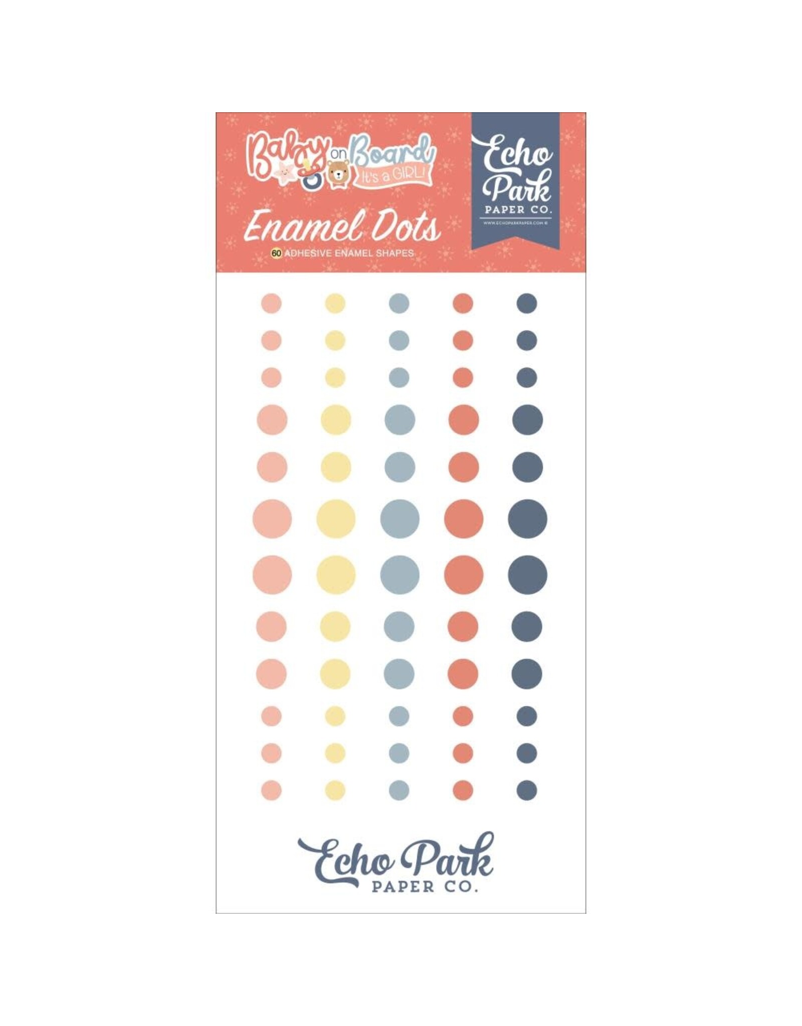 ECHO PARK PAPER ECHO PARK BABY ON BOARD GIRL ENAMEL DOTS