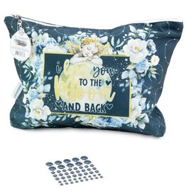 49 AND MARKET 49 AND MARKET STARLIGHT DREAMS ESSENTIALS PROJECT TOTE WITH ENAMEL DOTS