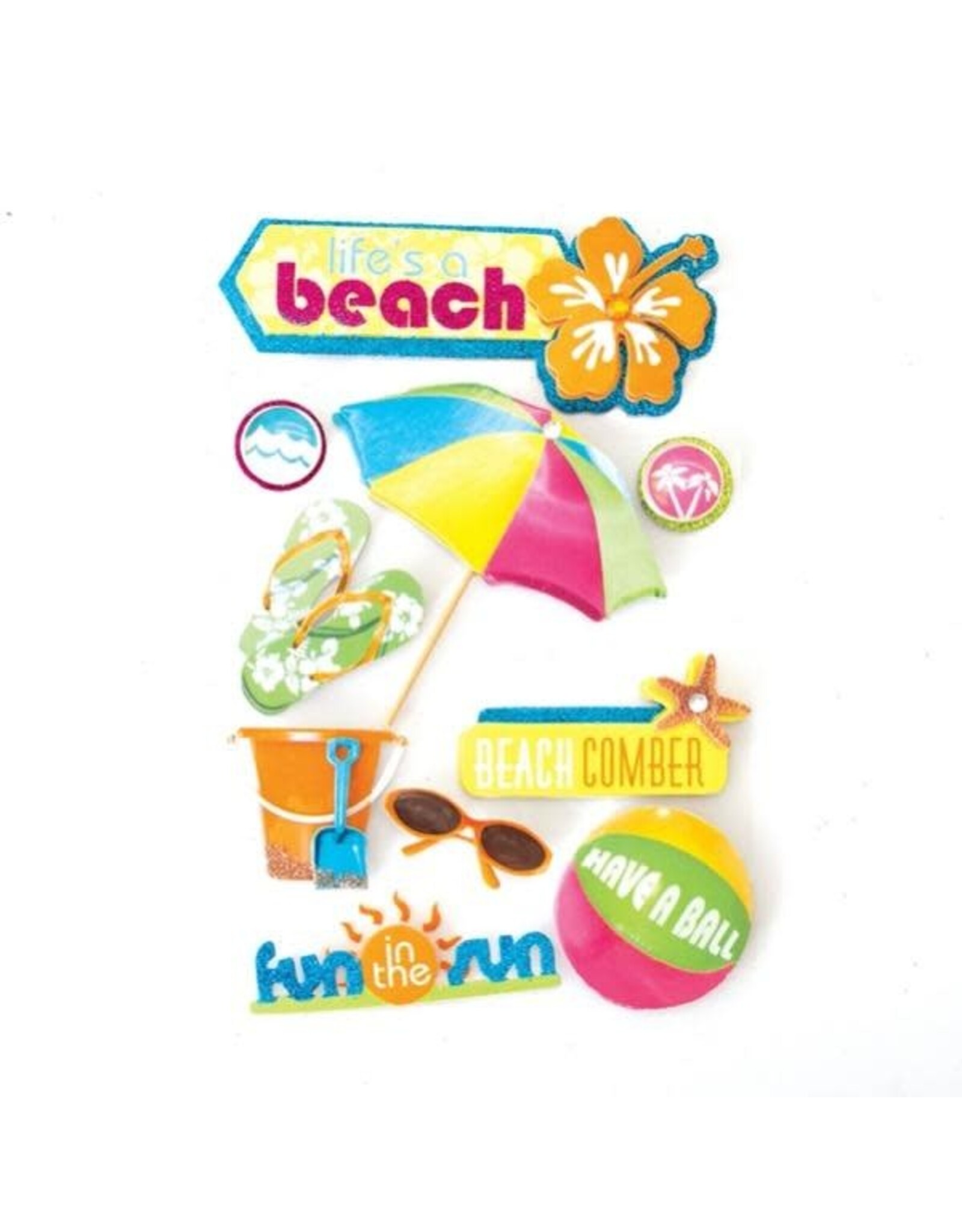 PAPER HOUSE PRODUCTIONS PAPER HOUSE LIFE'S A BEACH 3D STICKERS
